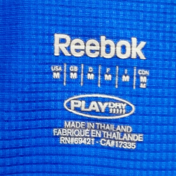 Reebok Play-Dry athletic polo shirt blue men's size M - Picture 5 of 8